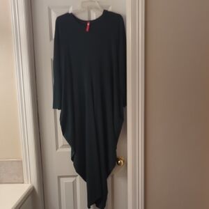 IC COLLECTION Dark Green Asymmetric Long Sleeve Dress